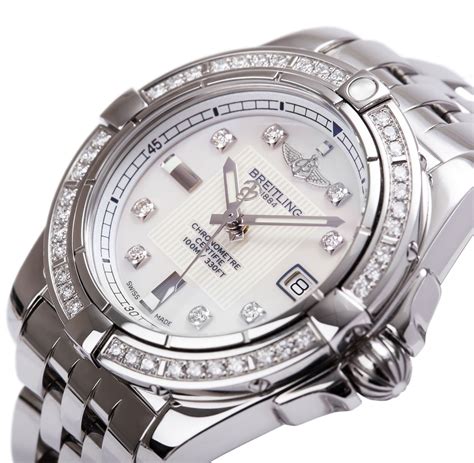 silver breitling ladies watches|second hand breitling watches.